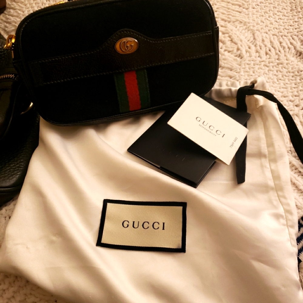 Gucci belt  black Ophidia Suede/, fanny pack mini